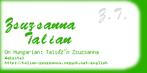 zsuzsanna talian business card